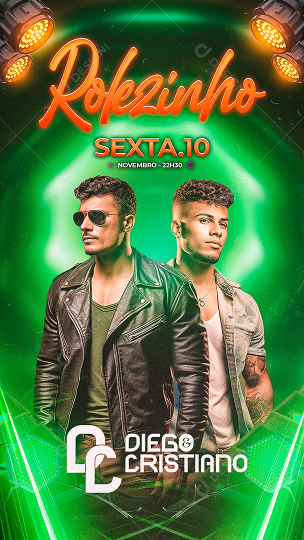 Story Flyer Rolezinho Diego & Cristiano Social Media PSD Editável