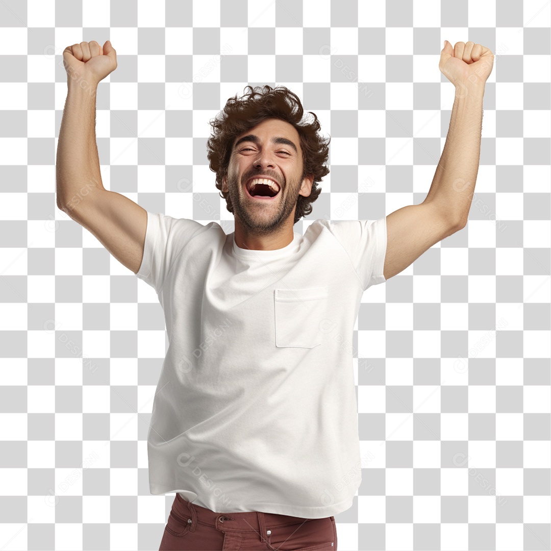 Homem Feliz Sorrindo PNG Transparente