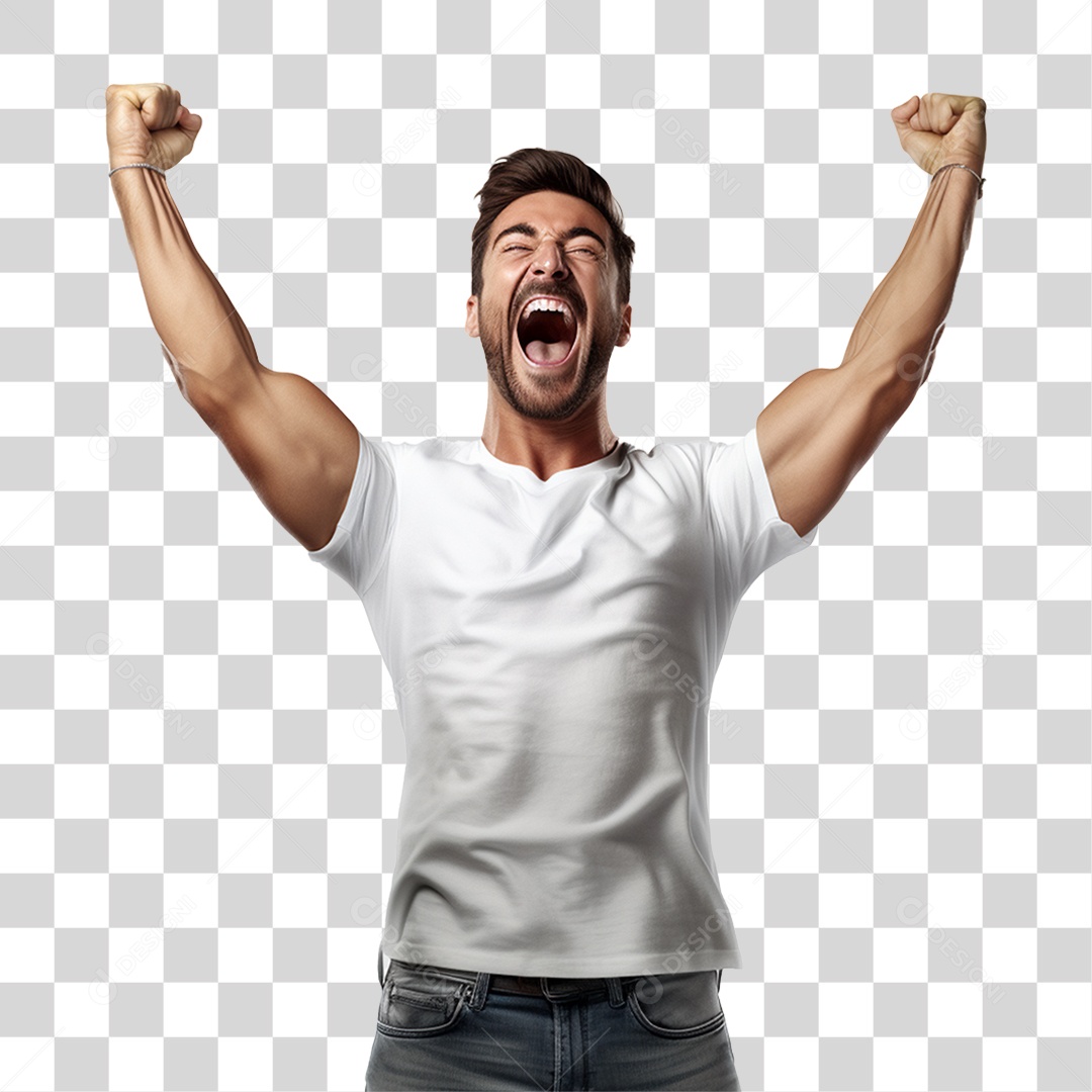 Homem Feliz Sorrindo PNG Transparente