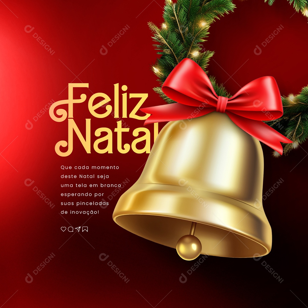 Social Media Feliz Natal Que cada Momento Deste Natal Seja uma Tela em Branco Esperando por suas Pinceladas PSD Editável
