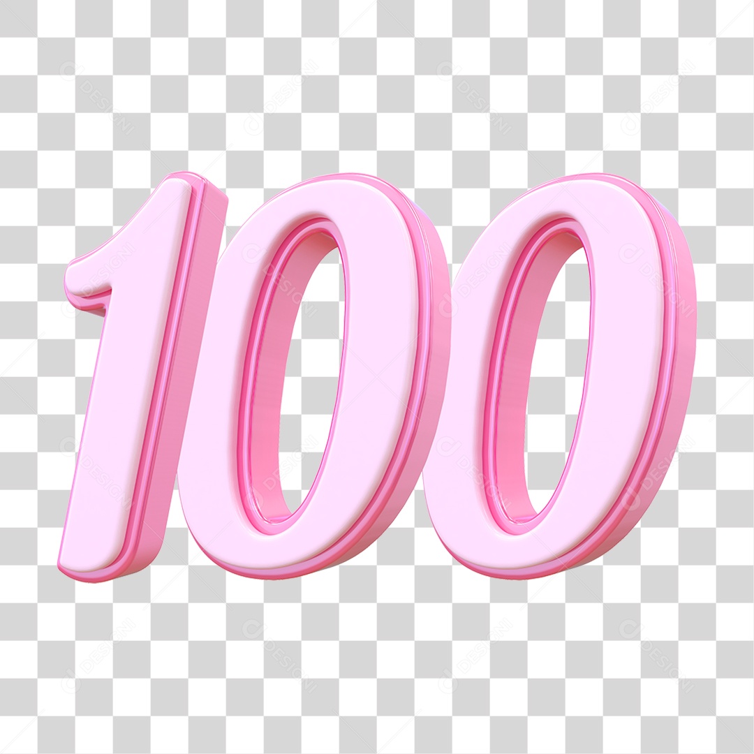 Número 25 Decorativo em Estilo Rosa 3D Formato PNG Transparente