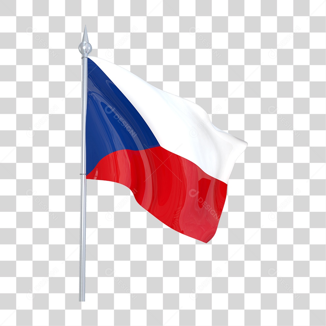 Bandeira de Israel em Estilo Realista Formato PNG Transparente