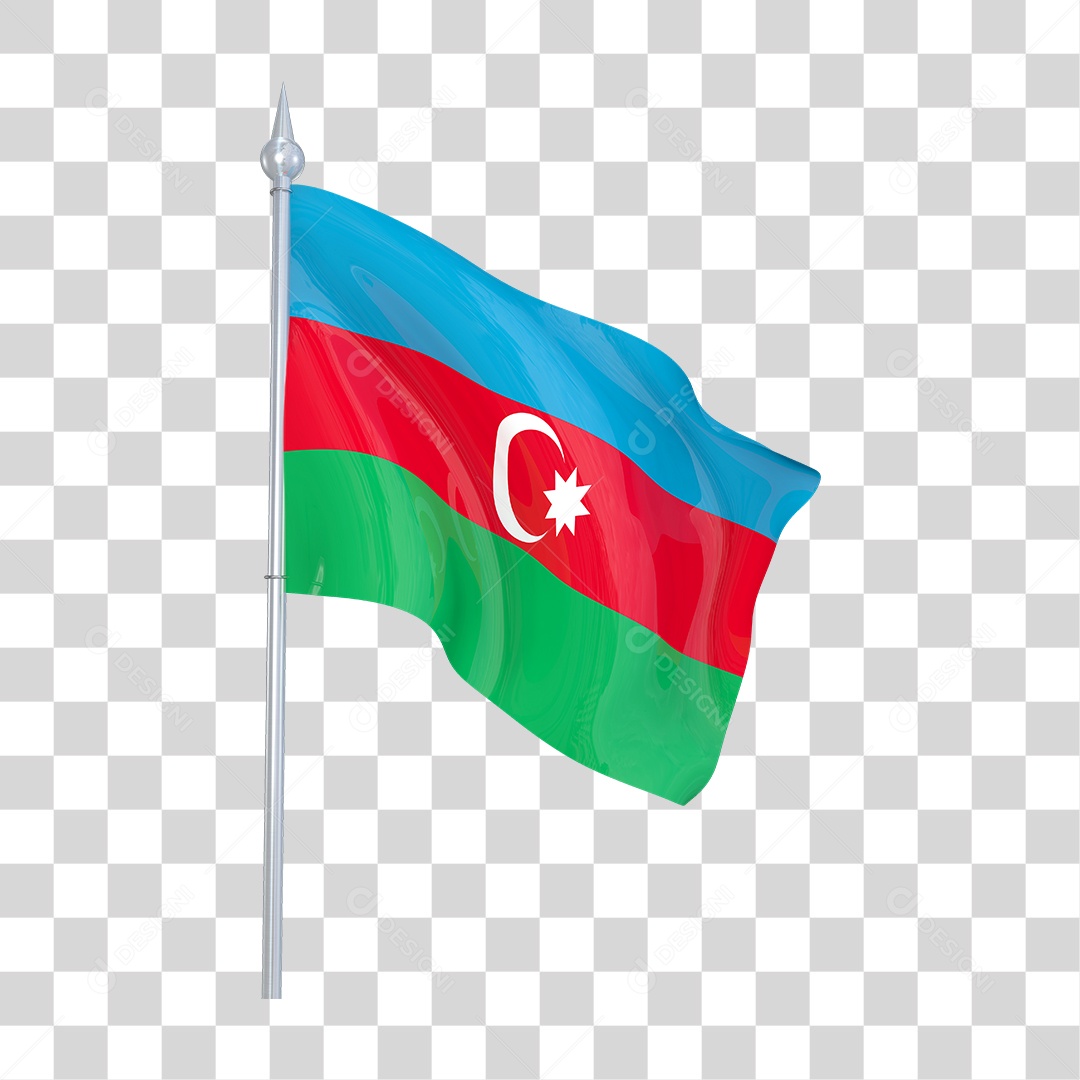 Bandeira da Turquia em Estilo Realista Formato PNG Transparente