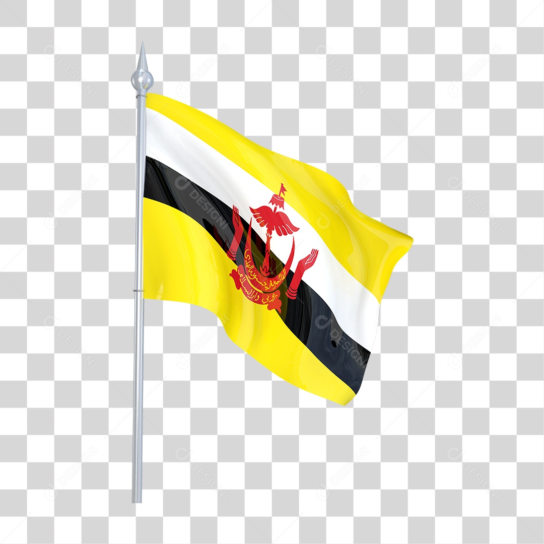 Bandeira do Azerbaijão em Estilo Realista Formato PNG Transparente