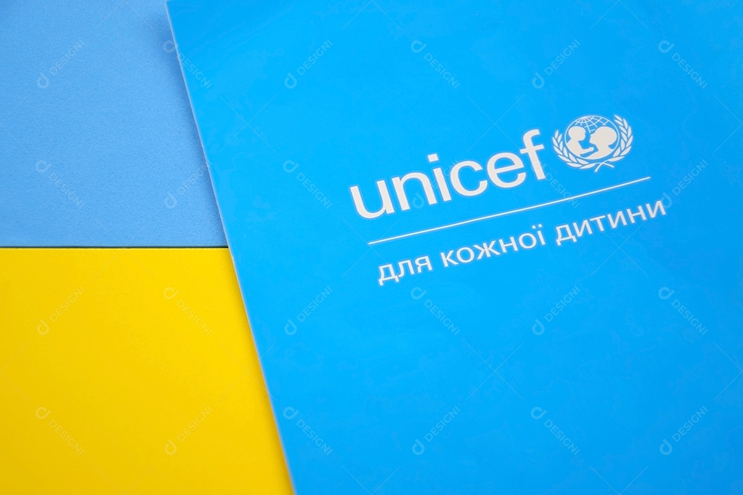 Logotipo da Unicef ​​no folheto