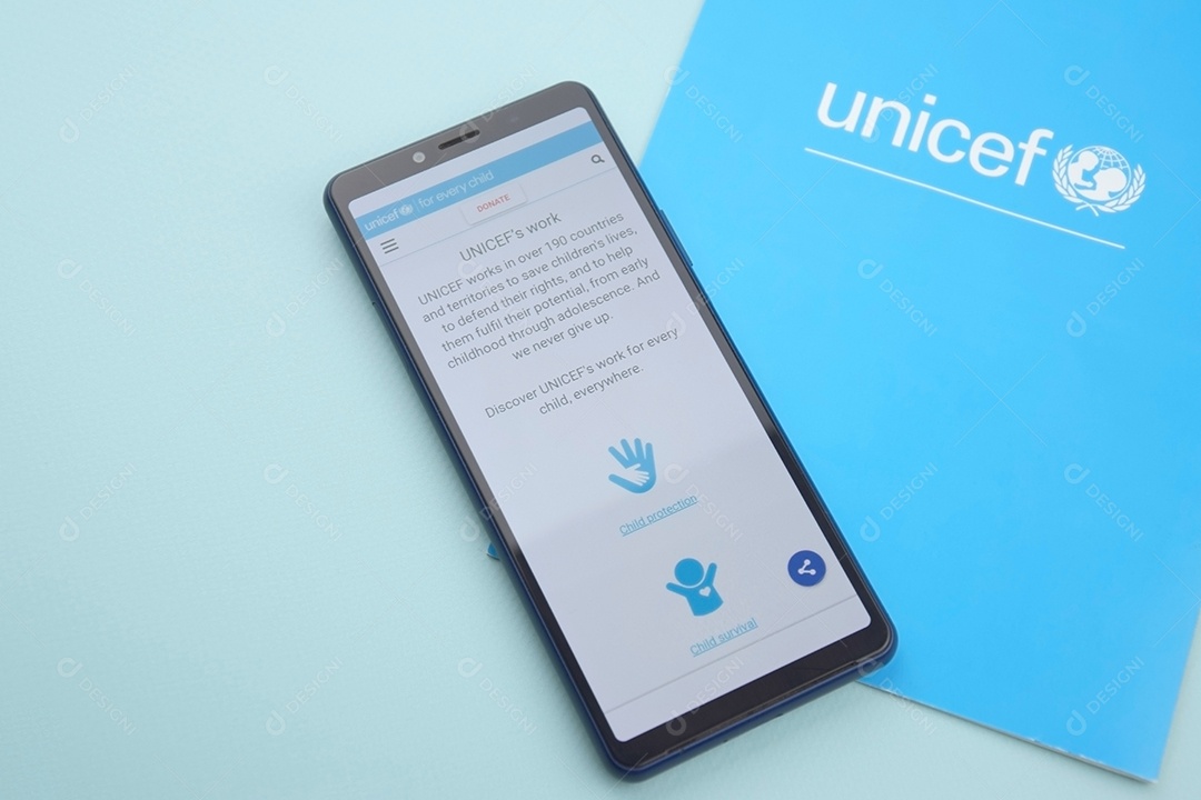 UNICEF Bandeira do Fundo Internacional para a Infância das Nações Unidas