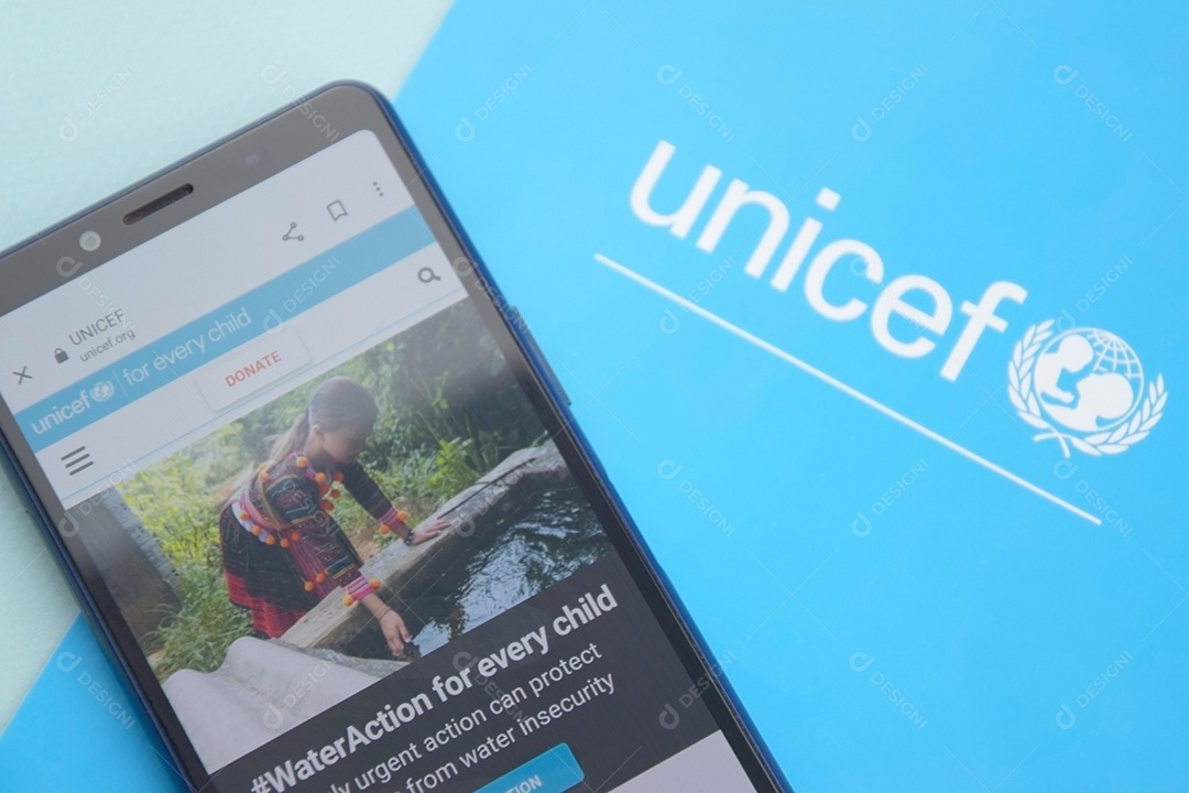 UNICEF Bandeira do Fundo Internacional para a Infância das Nações Unidas