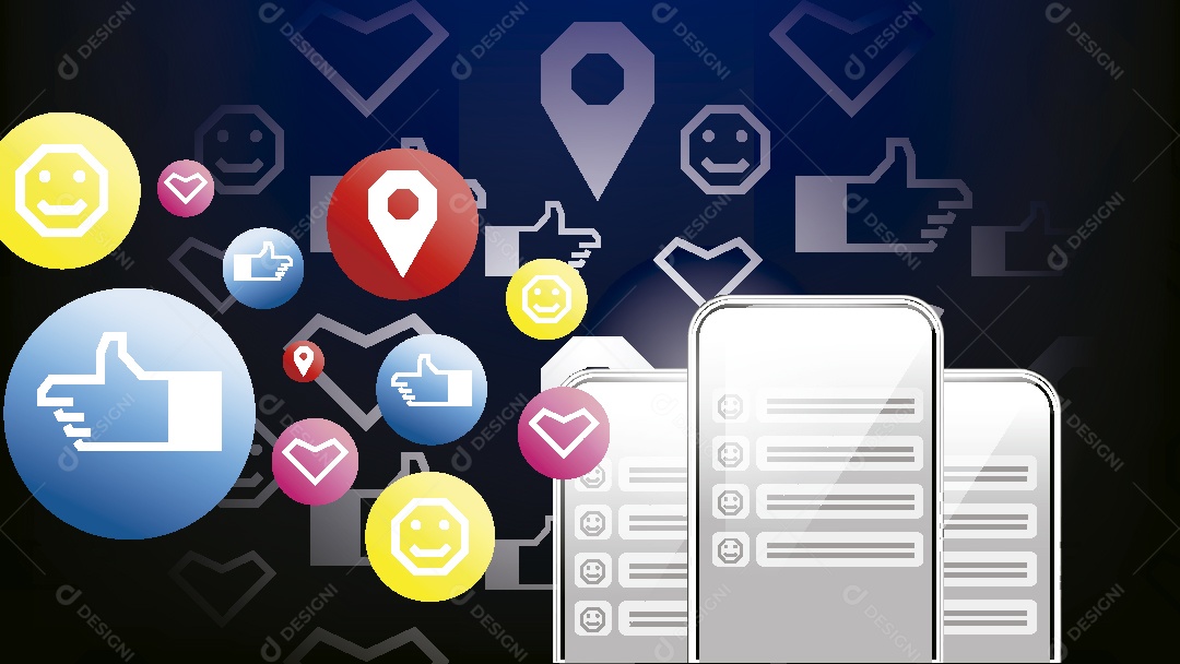 Ícone de Redes Sociais Ilustrações Vetor EPS