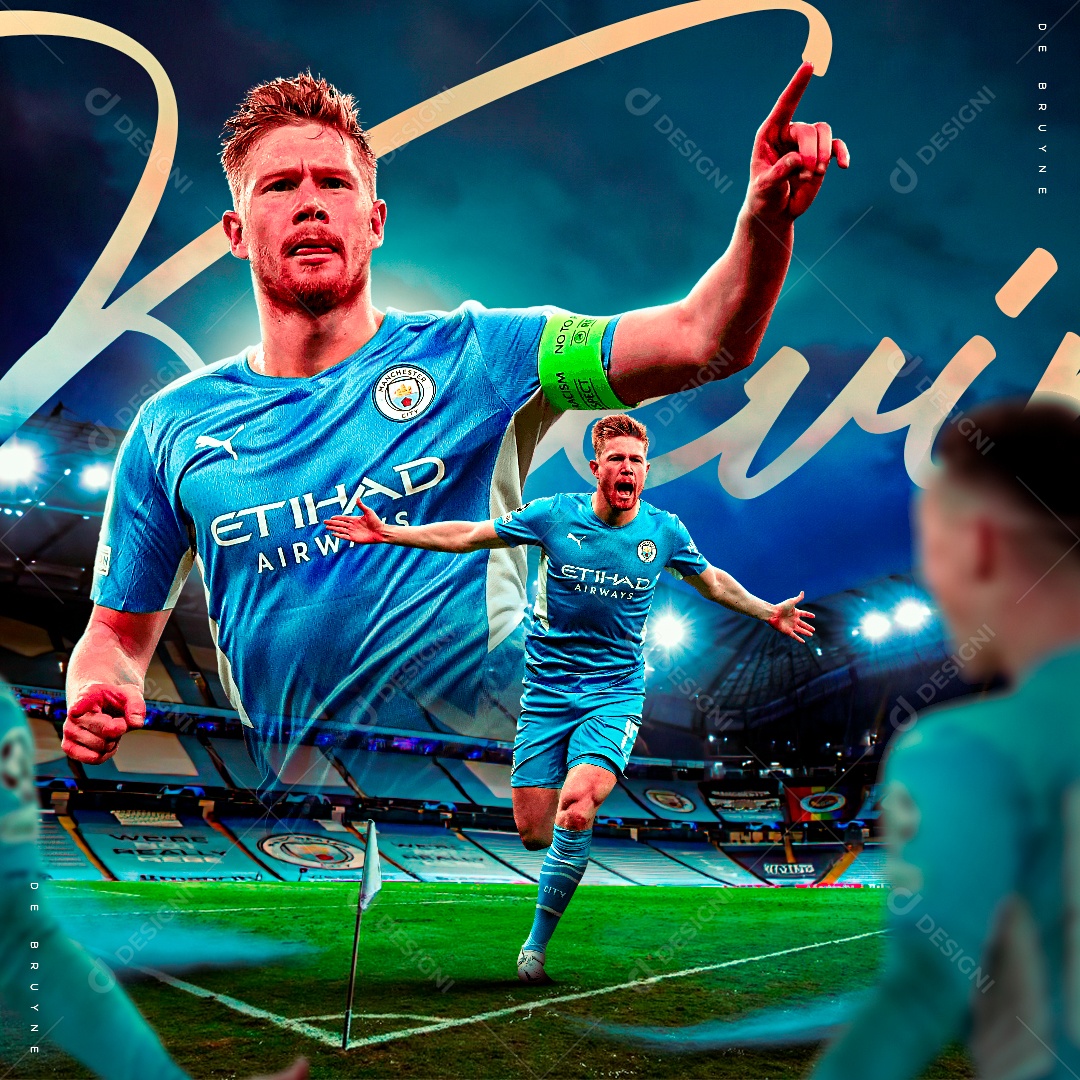 Social Media Flyer Futebol De Bruyne PSD Editável