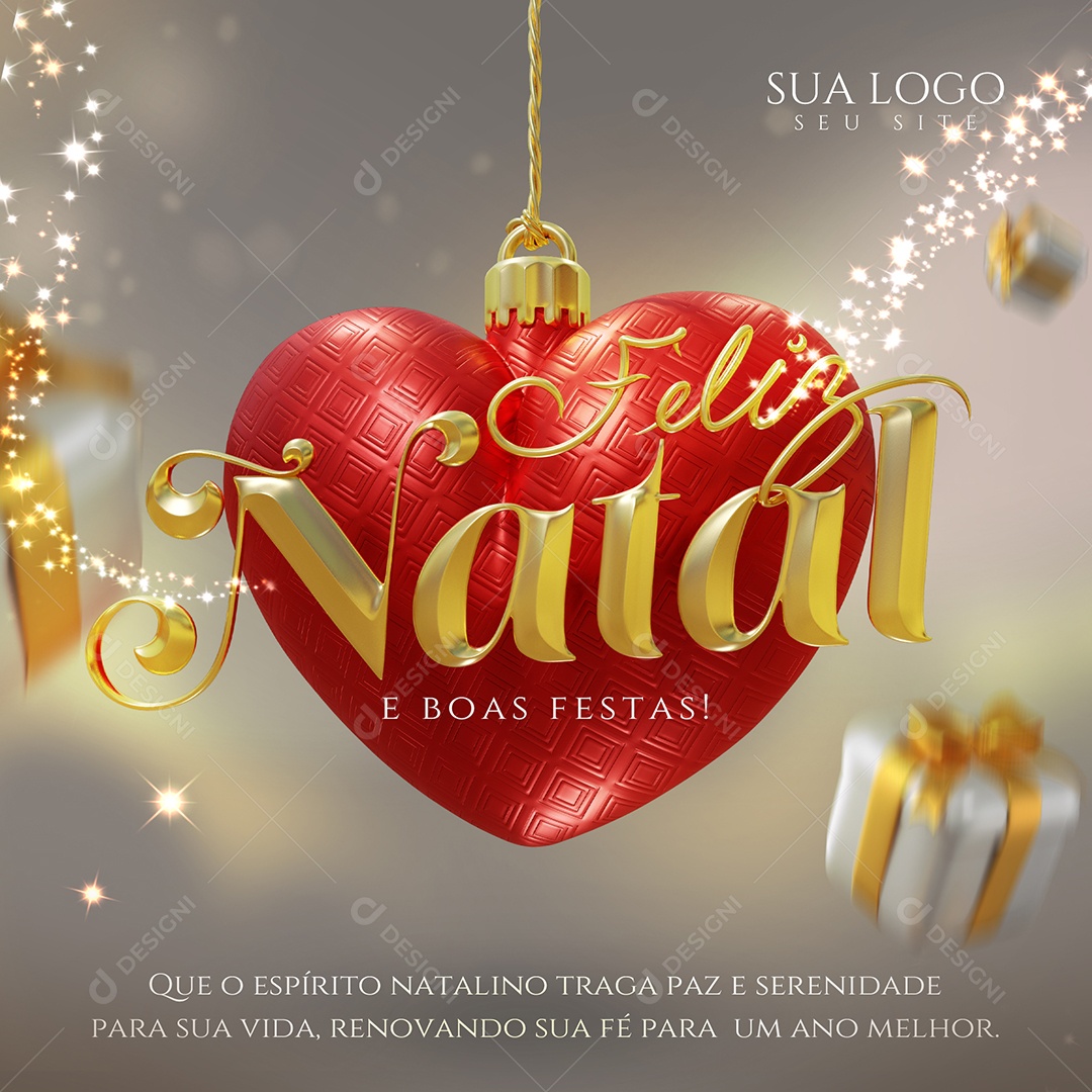 Social Media Merry Christmas and Happy Holidays Christmas Spirit Editable PSD