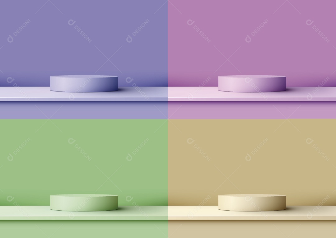 Modelo de Pódio Ilustração Vetor EPS