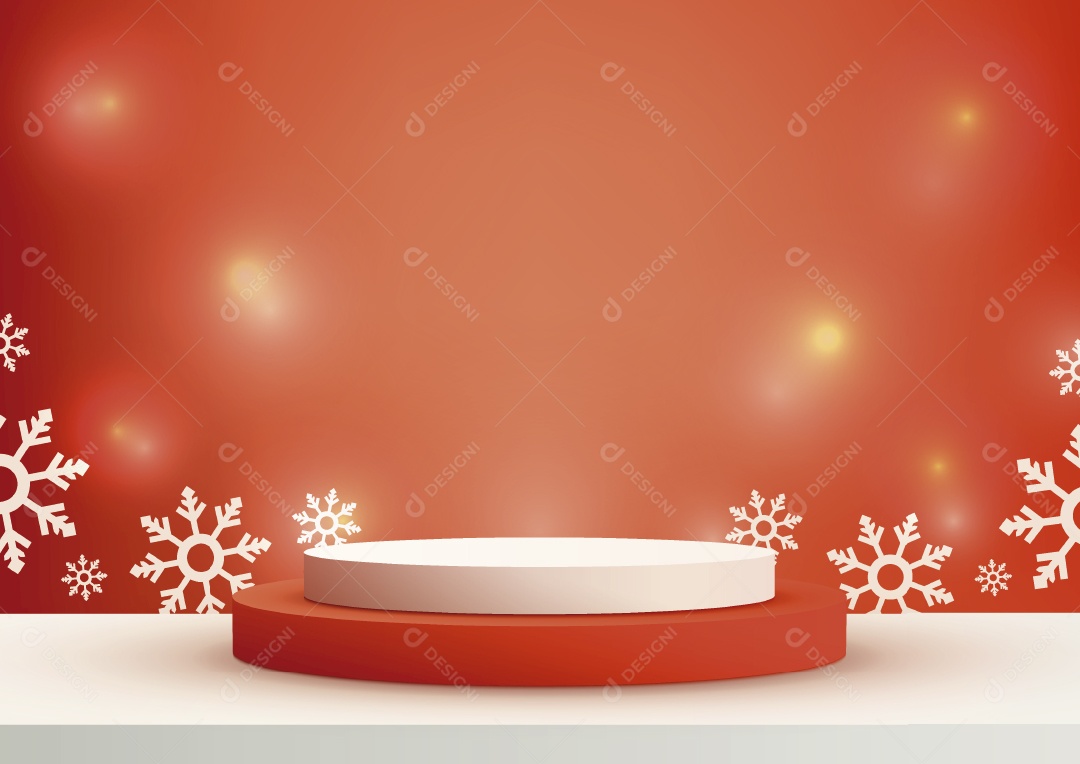 Modelo de Pódio de Natal Ilustração Vetor EPS