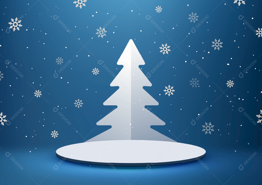 Modelo de Pódio de Natal Ilustração Vetor EPS