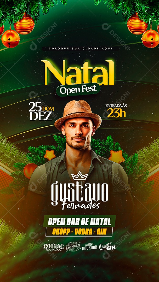 Story Flyer Natal Open Fest Gustavo Fernades Social Media PSD Editável