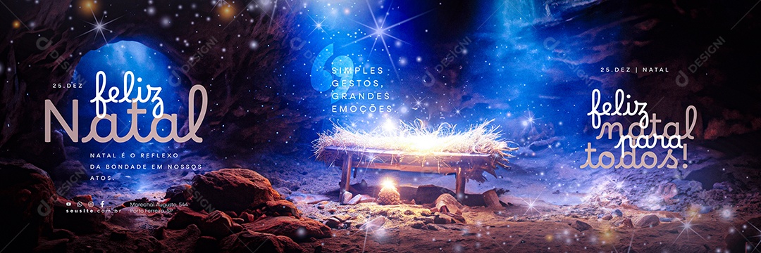 Carrossel Feliz Natal Simples Gestos Grandes Emoções Social Media PSD Editável