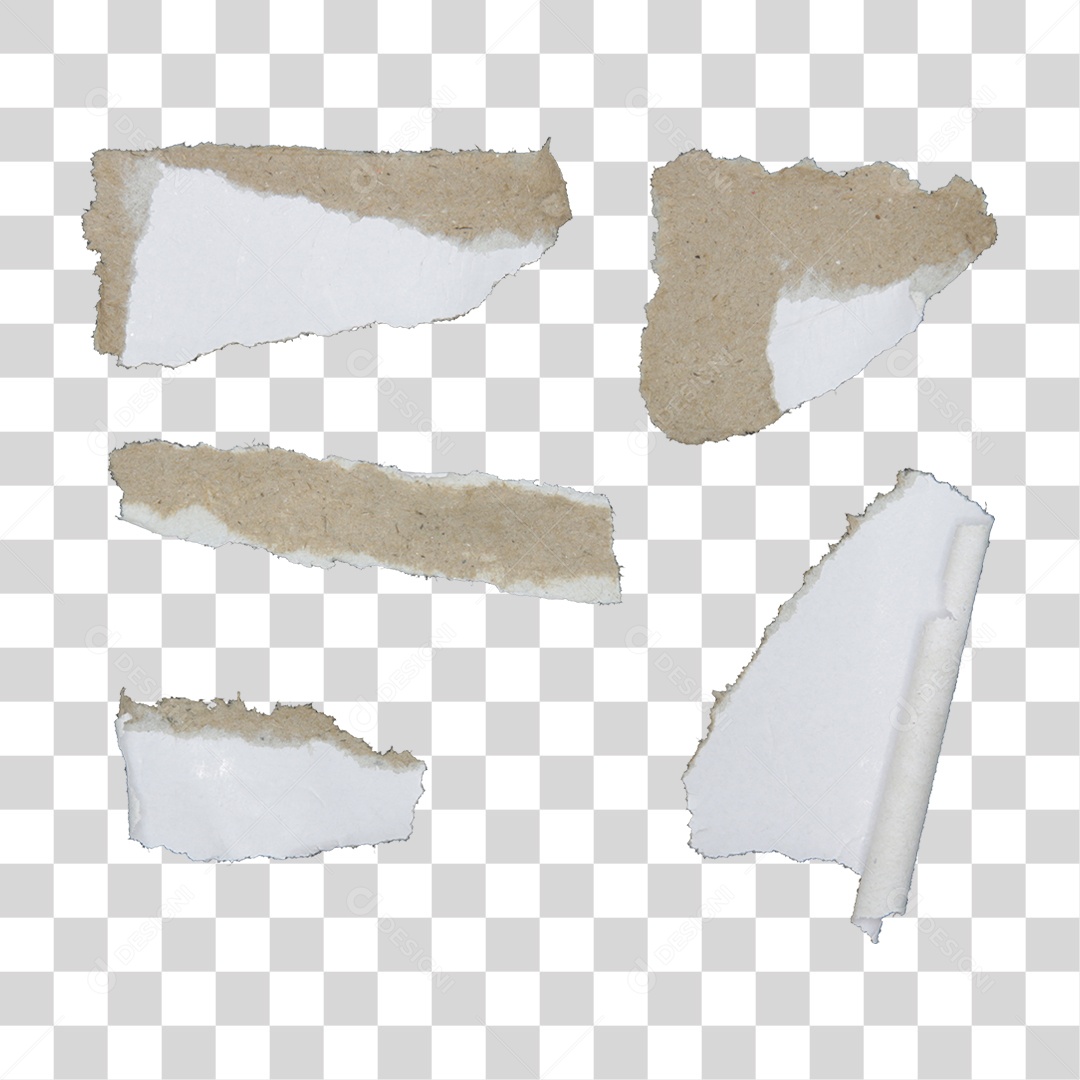 Pedaço de Papel Rasgado PNG Transparente