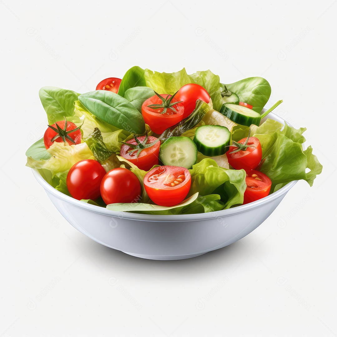 Tigela com salada deliciosa