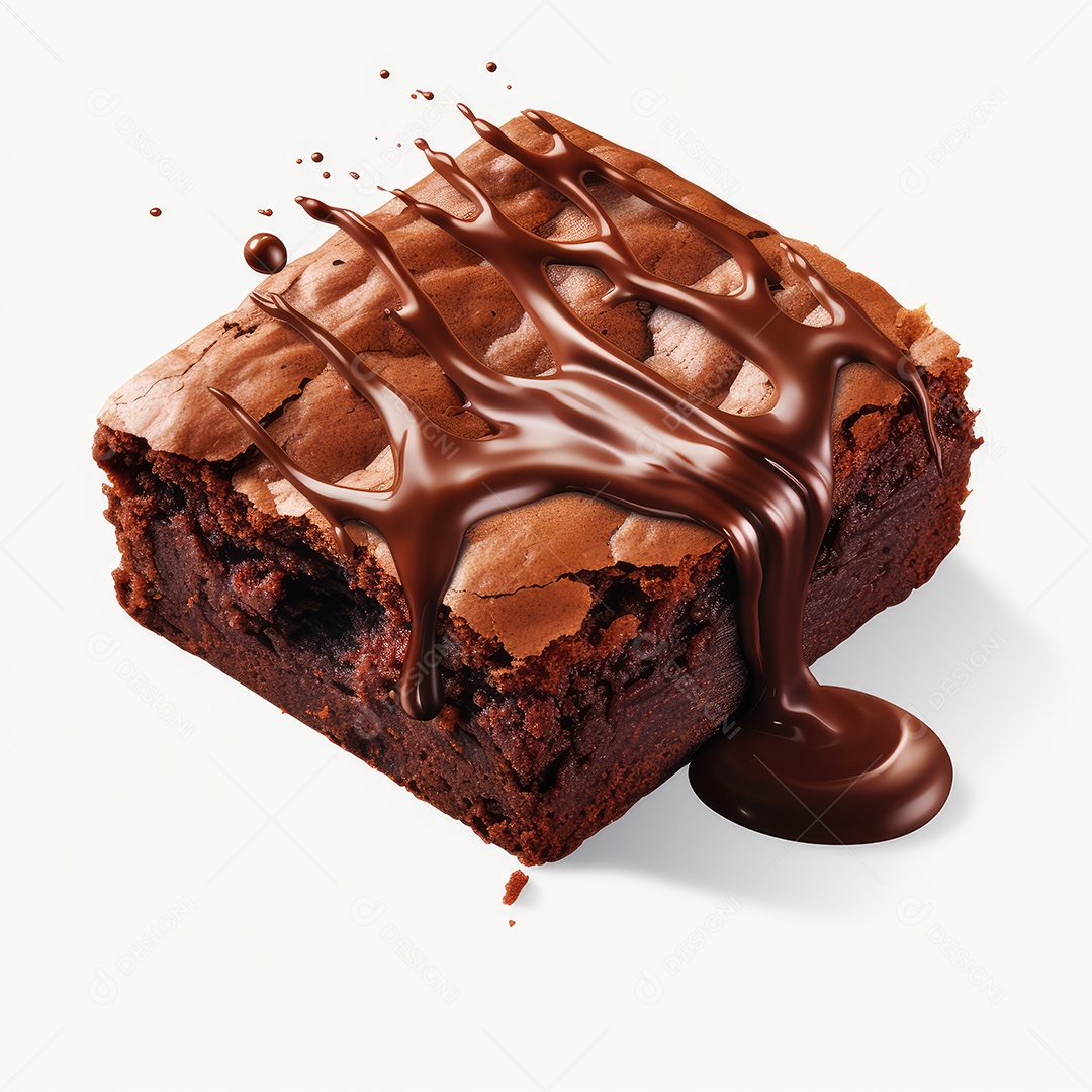 Brownie de chocolate com cobertura
