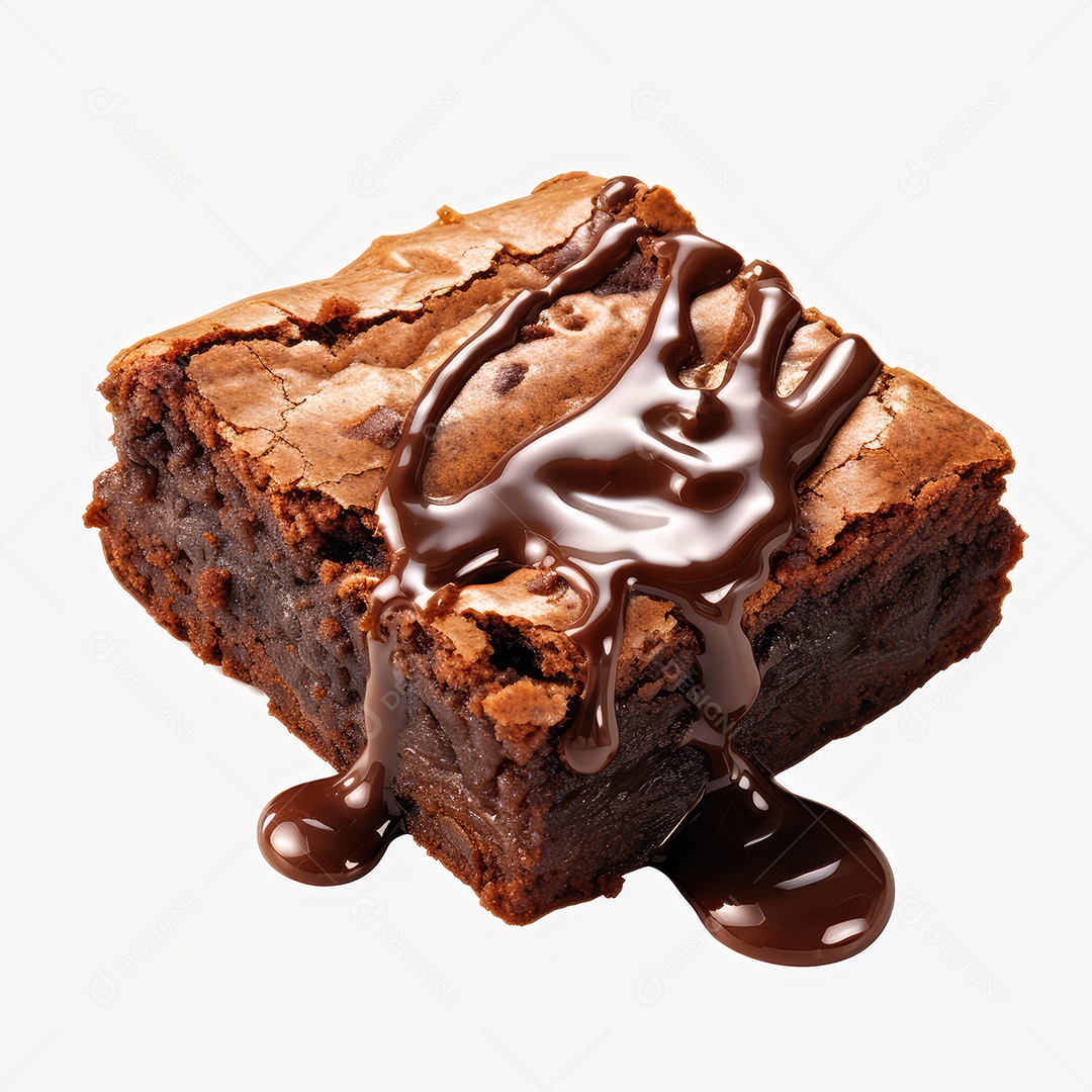 Brownie de chocolate com cobertura
