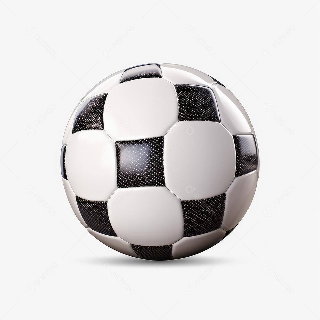 Bola de futebol sobre fundo branco