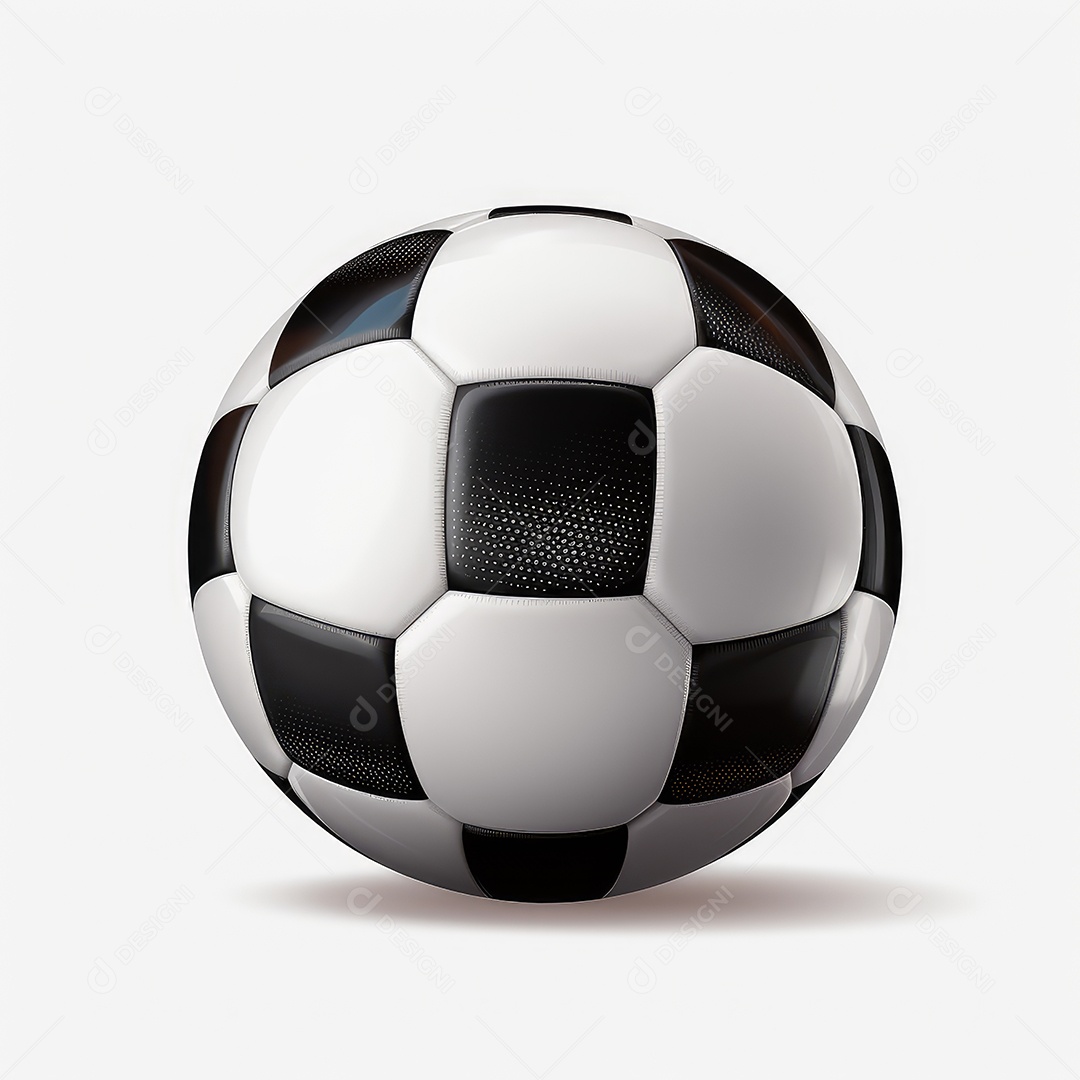 Bola de futebol sobre fundo branco