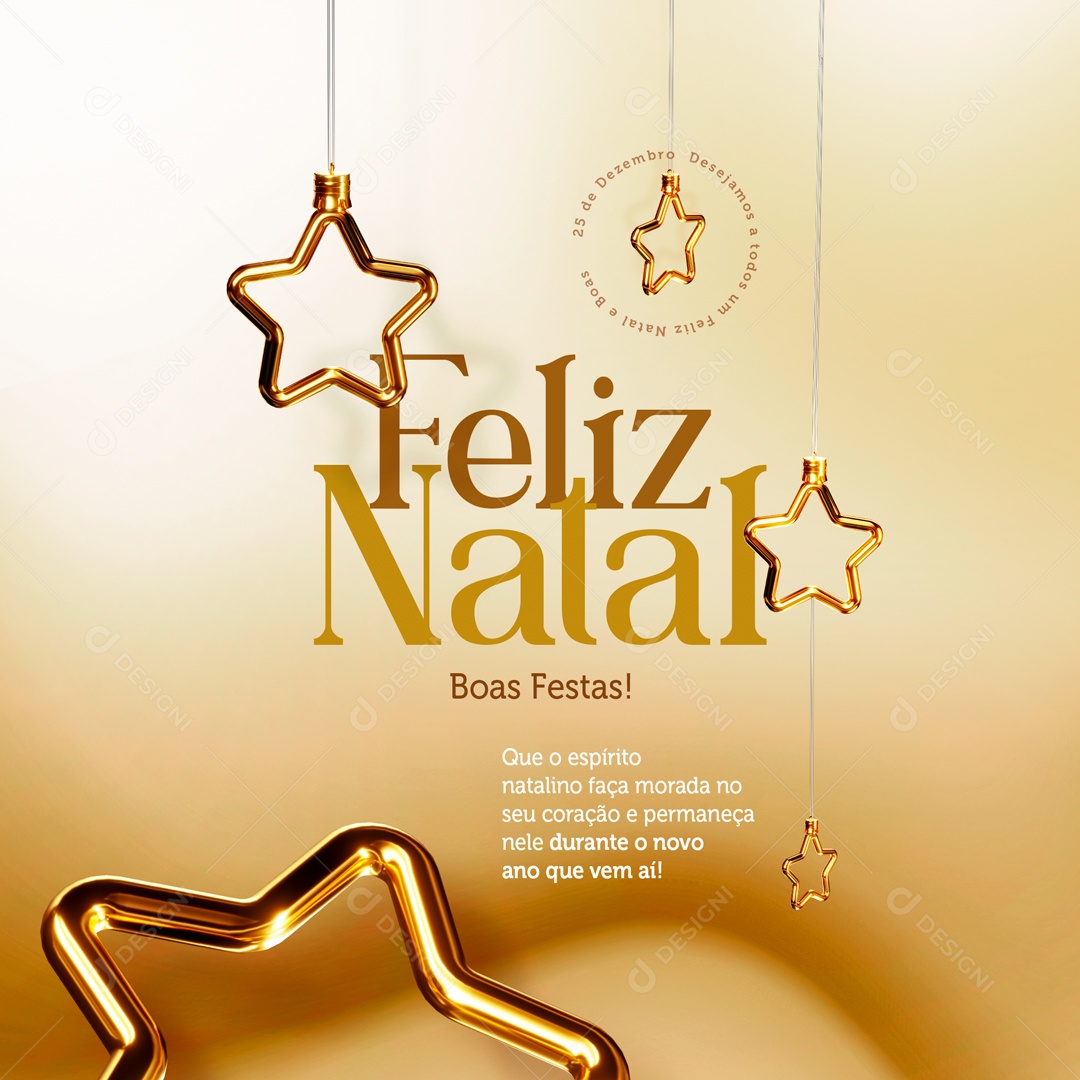 Social Media Feliz Natal Boas Festas Espiríto Natalino PSD Editável