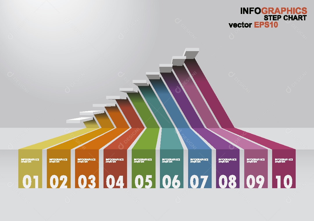 Modelo de Infográfico Ilustração Vetor EPS