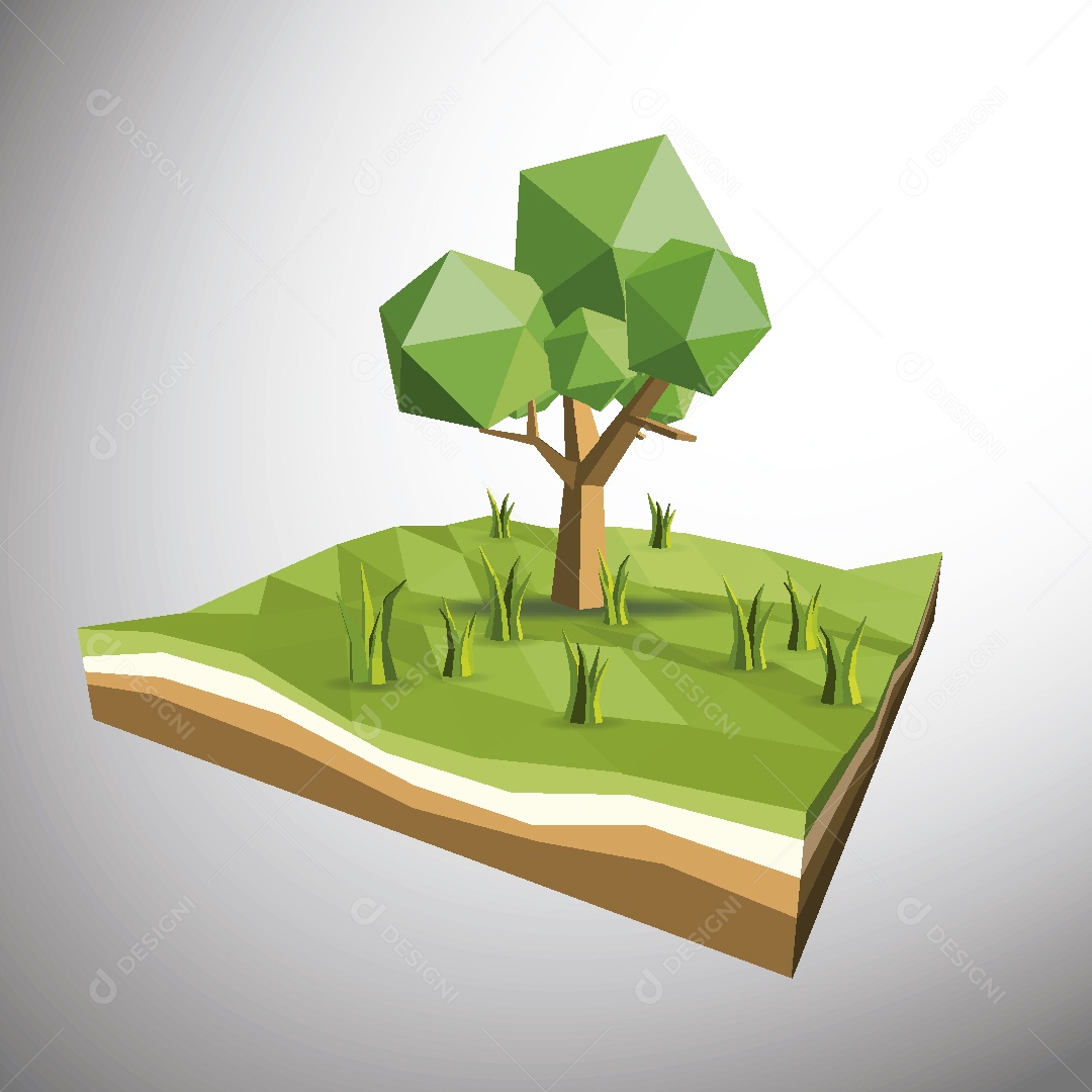 Árvore 3D Ilustração Vetor EPS