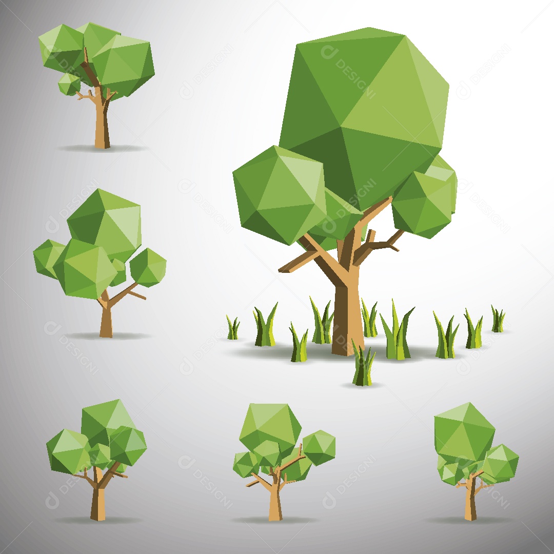 Árvore 3D Ilustração Vetor EPS