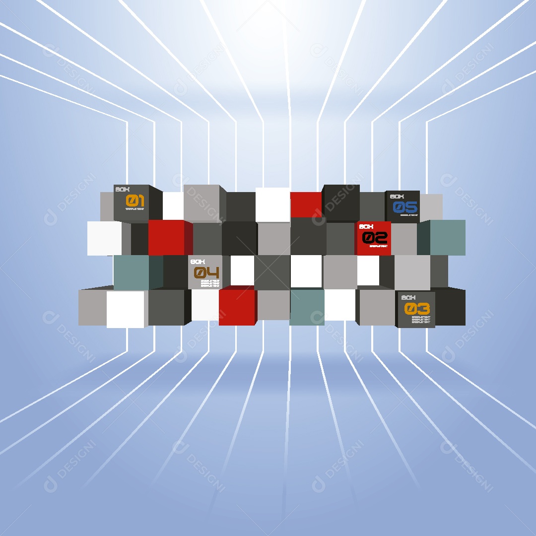 Mini Quadrados Colorido Vetor EPS