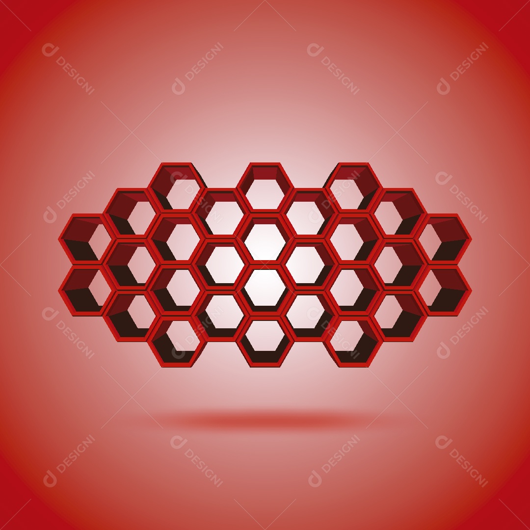 Padrão Hexágono Ilustração Vetor EPS