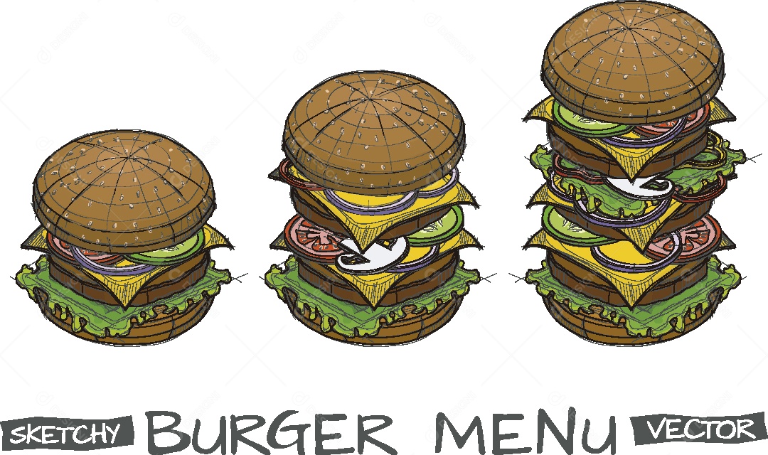 Hamburguer Ilustração Vetor EPS