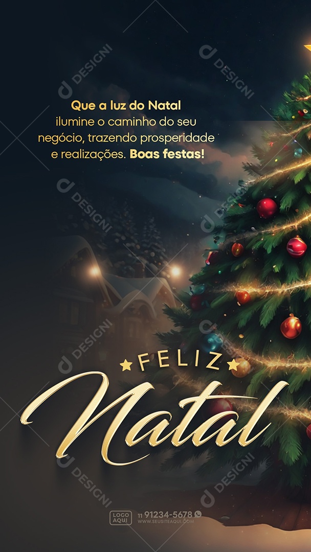 Social Media Story Prosperity and Achievements Merry Christmas PSD Editable