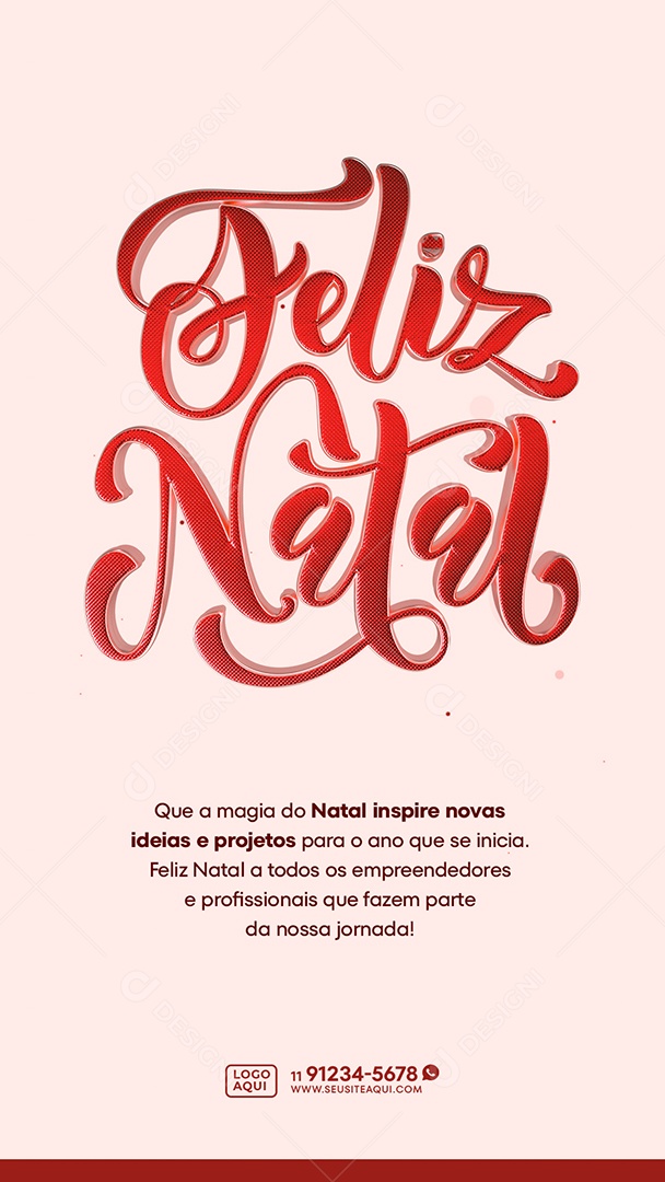 Story Feliz Natal Inspire Novas Ideias e Projetos Social Media PSD Editável