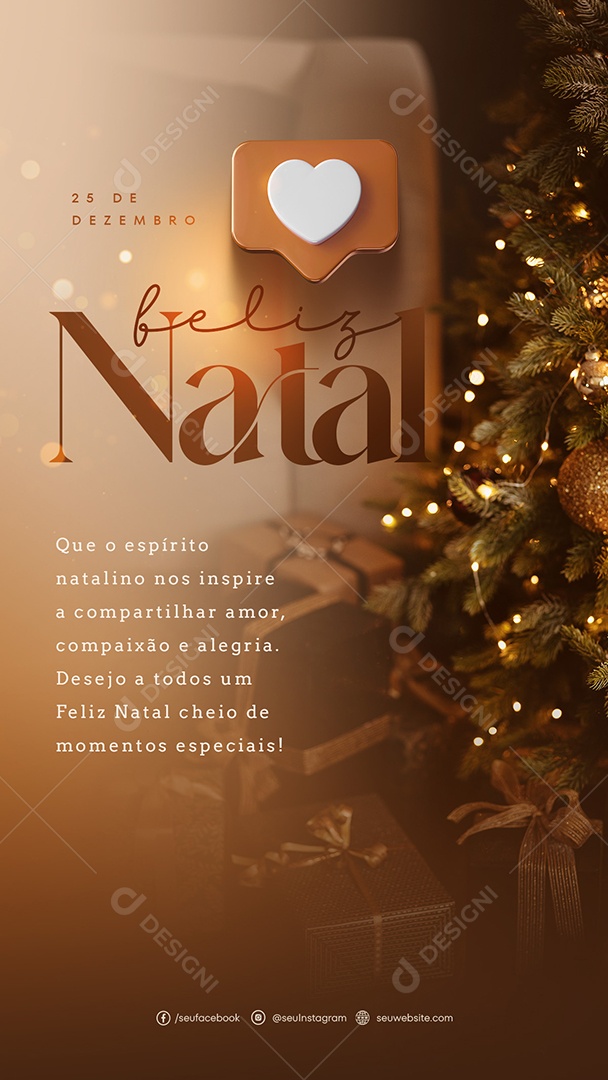 Story 25 De Dezembro Feliz Natal Momentos Especiais Social Media PSD Editável