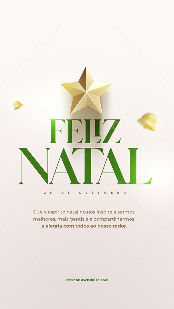 Social Media Story Feliz Natal Alegria Com Todos PSD Editável
