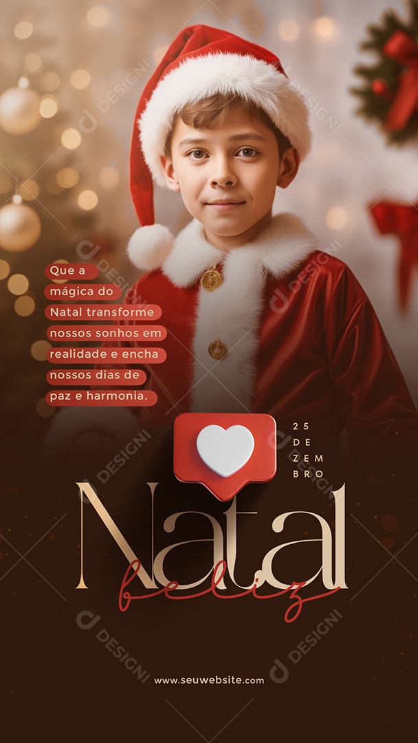 Story Transforme Nossos Sonhos Feliz Natal Social Media PSD Editável
