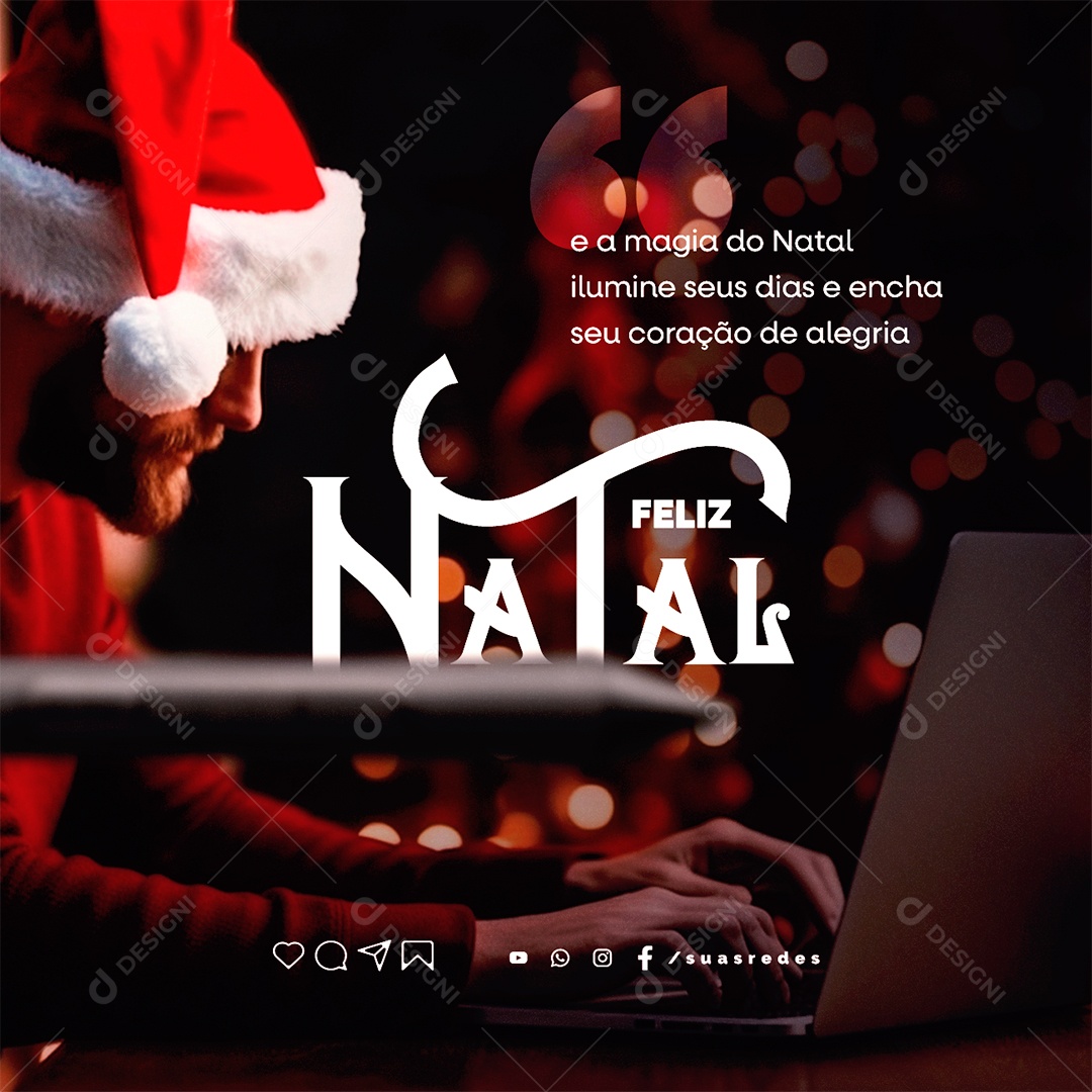 Loja de Eletrônicos e a Magia do Natal Ilumine seus Dias e Encha seu Coração de Alegria Social Media PSD Editável
