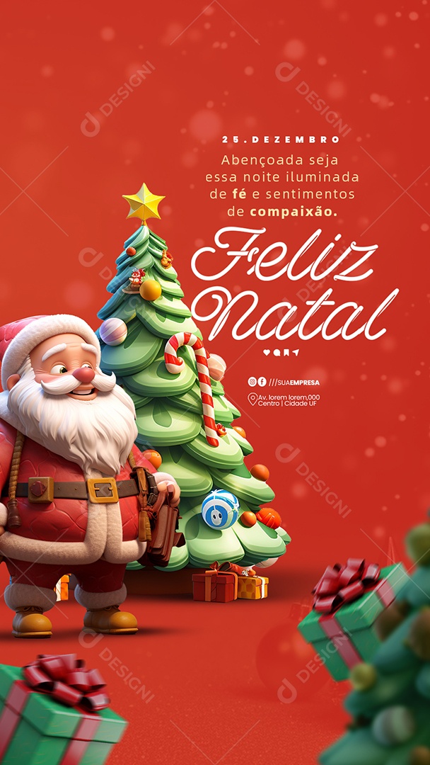 Social Media Story Sentimentos De Compaixão Feliz Natal PSD Editável