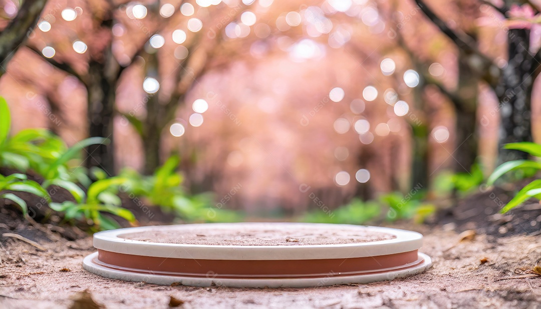 Conceito de dia dos namorados. Pódio de pedestal de cilindro rosa e 3D realista com lâmpada de néon brilhante. Uma cena mínima para a vitrine do palco dos produtos.