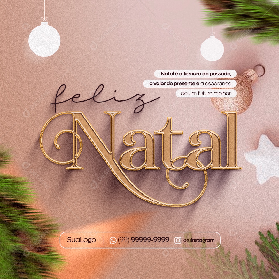 Esperança De Um Futuro Melhor Feliz Natal Social Media PSD Editável