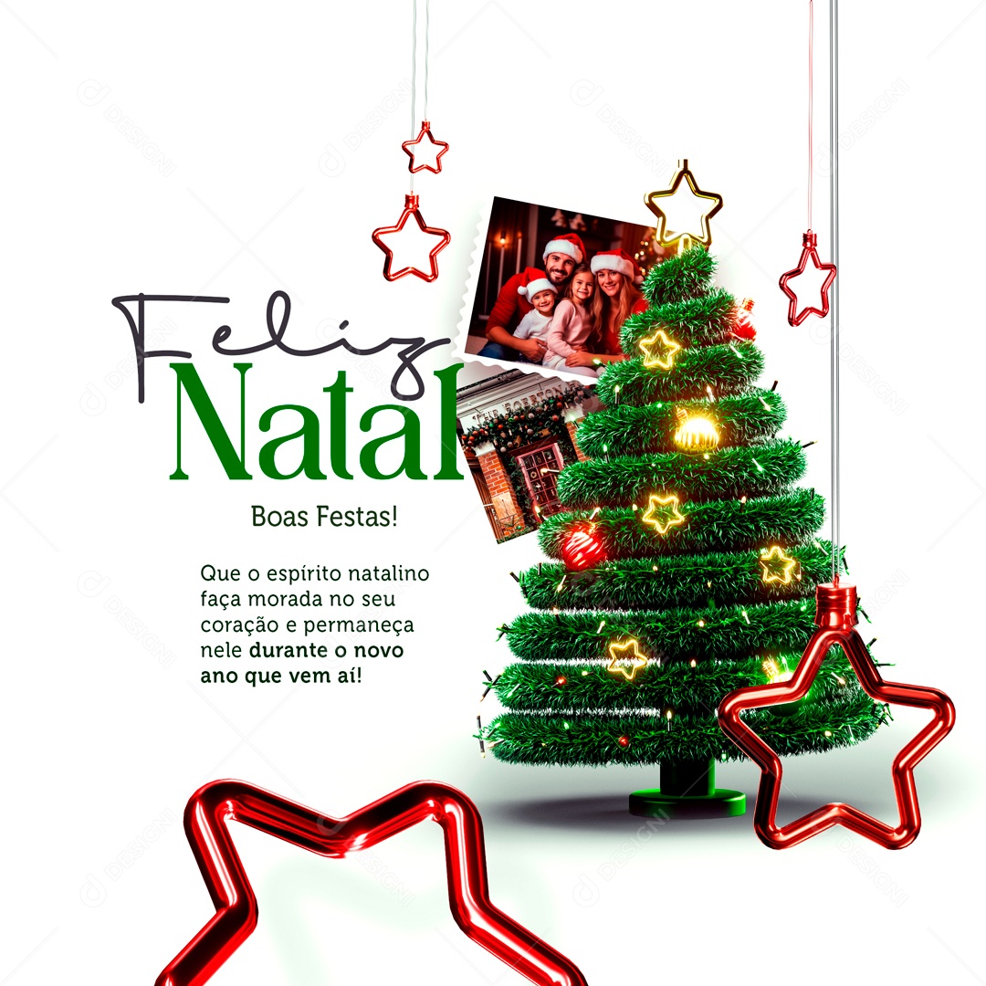 Social Media Feliz Natal Boas Festas Novo Ano PSD Editável