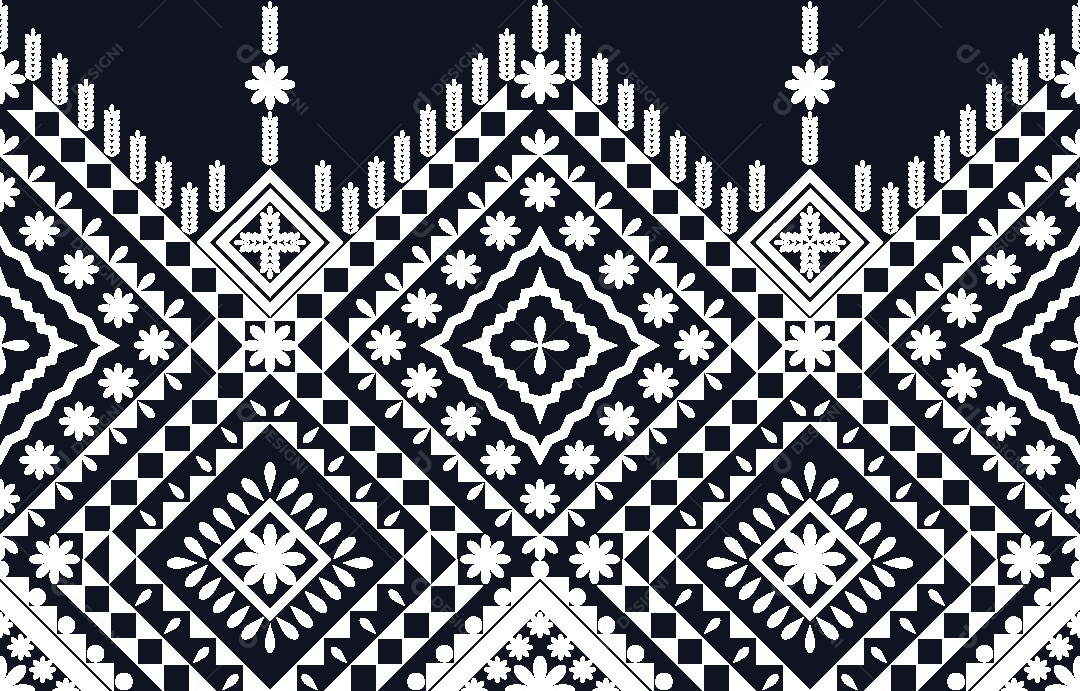 Padrão Étnico Ilustração Vetor EPS