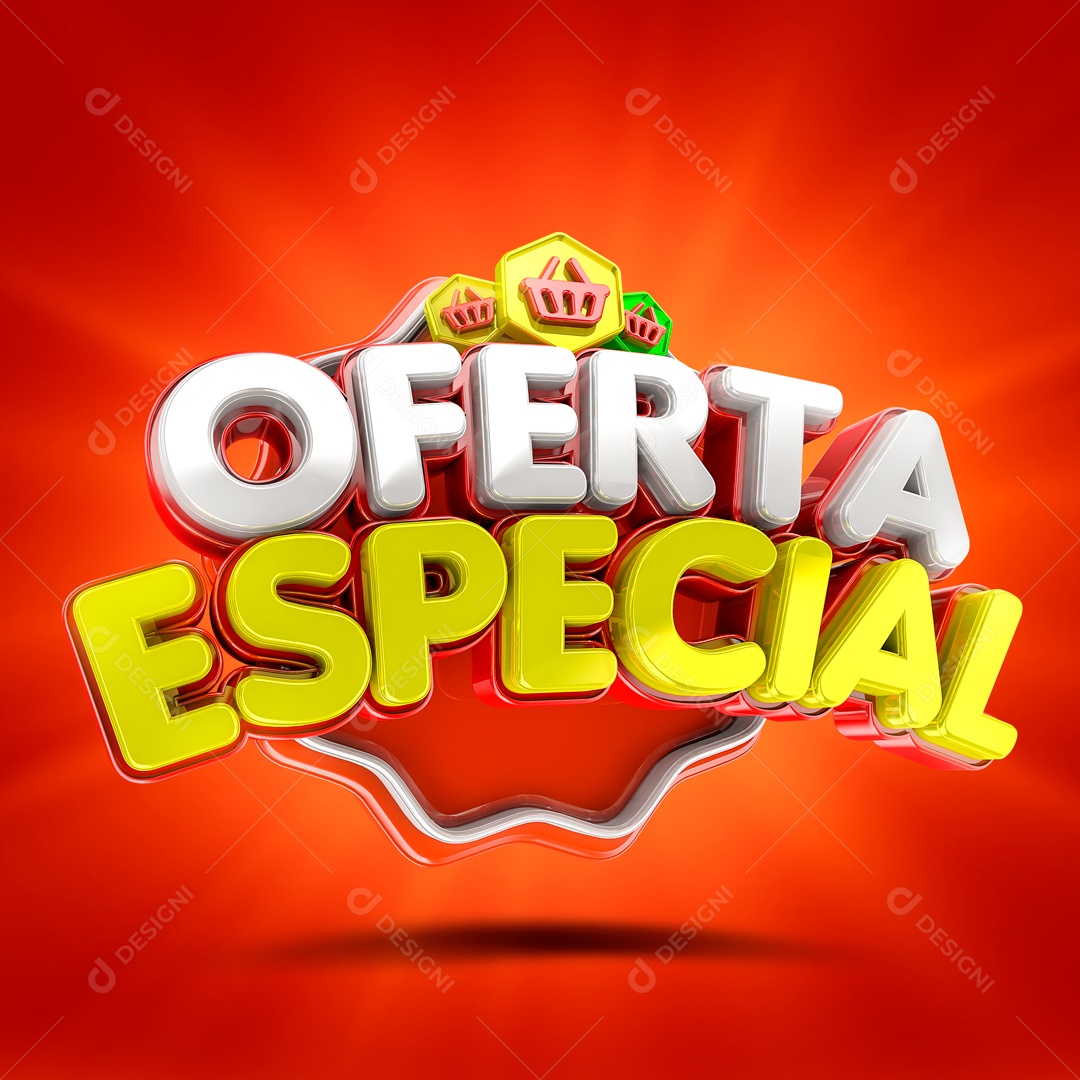 Oferta Especial Selo 3D Para Composição PSD