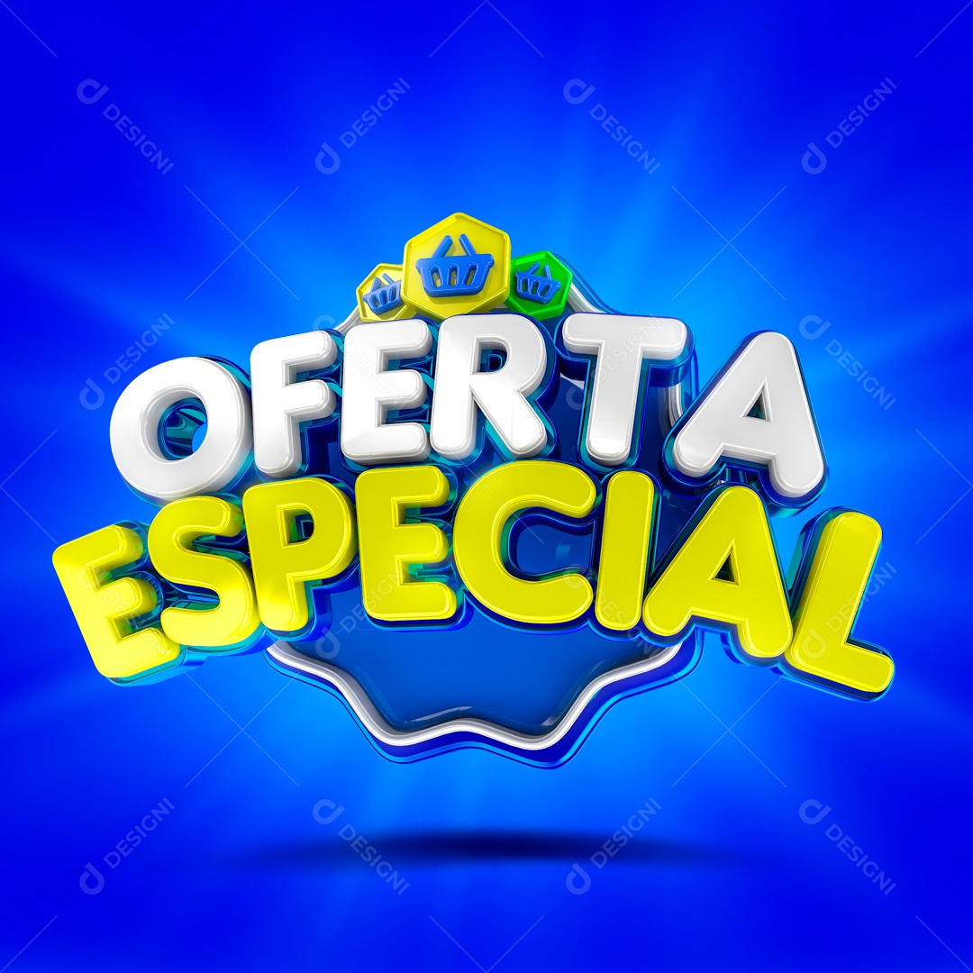 Oferta Especial Selo 3D Para Composição PSD