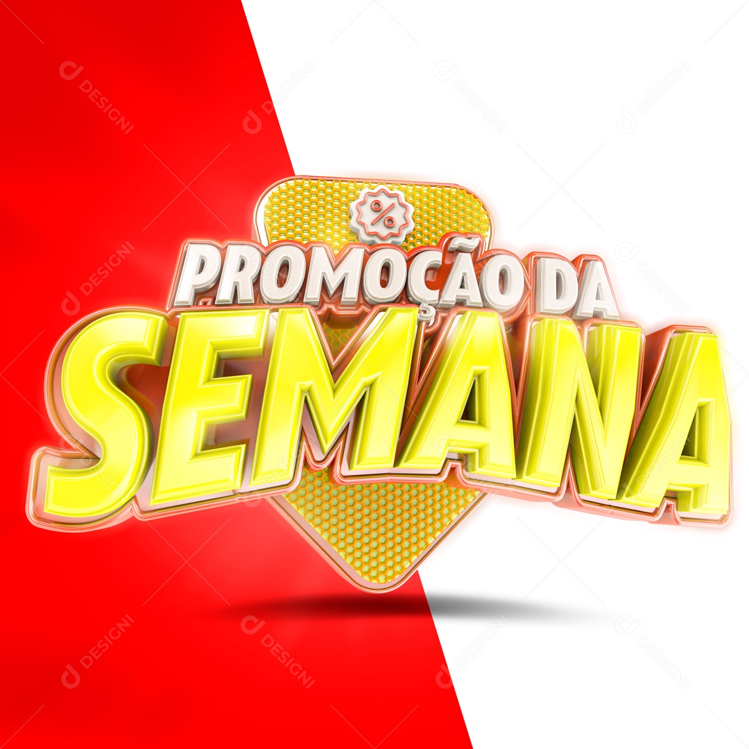 Selo 3D Promoção Da Semana Para Composição PSD