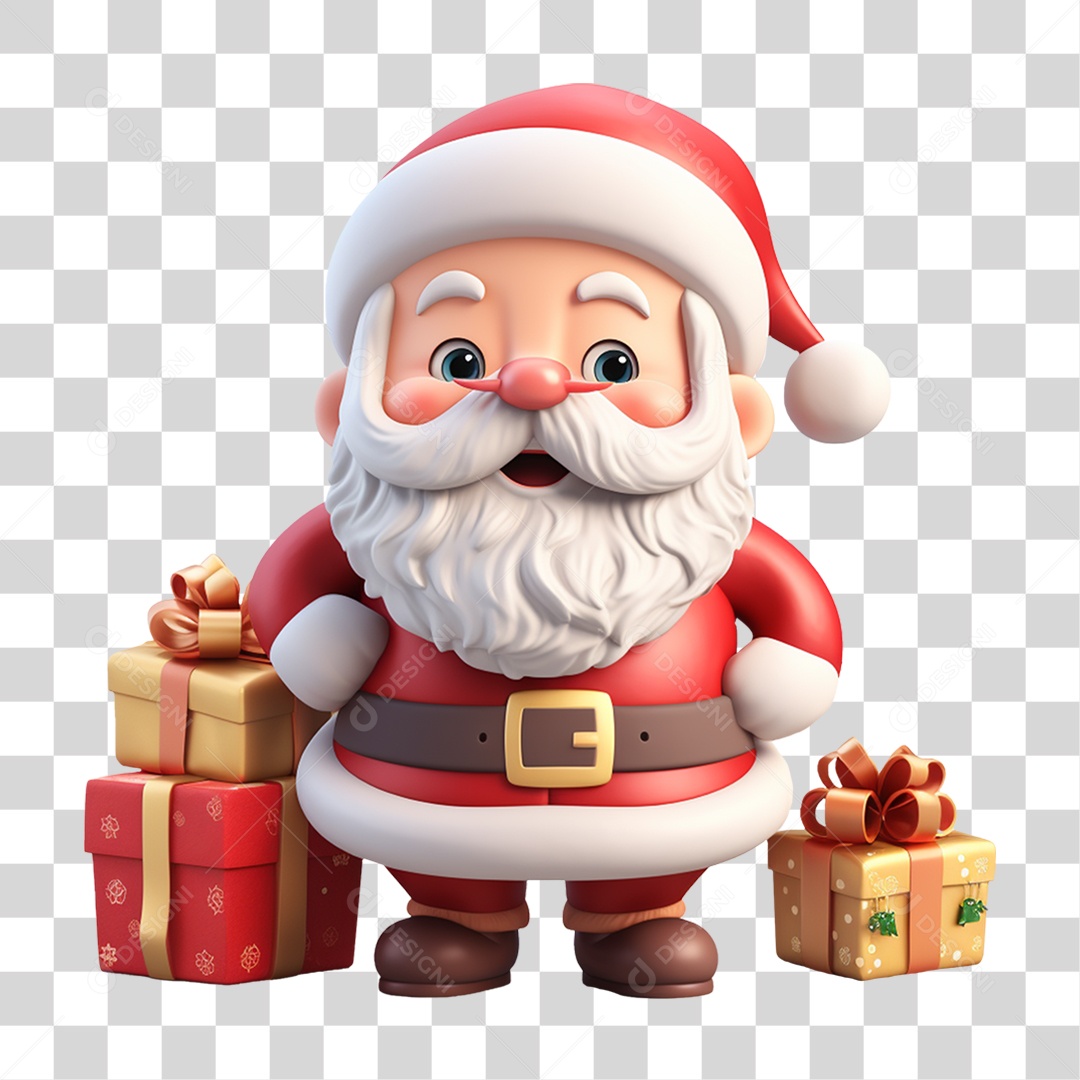 Papai Noel Final de Ano Natal PNG Transparente