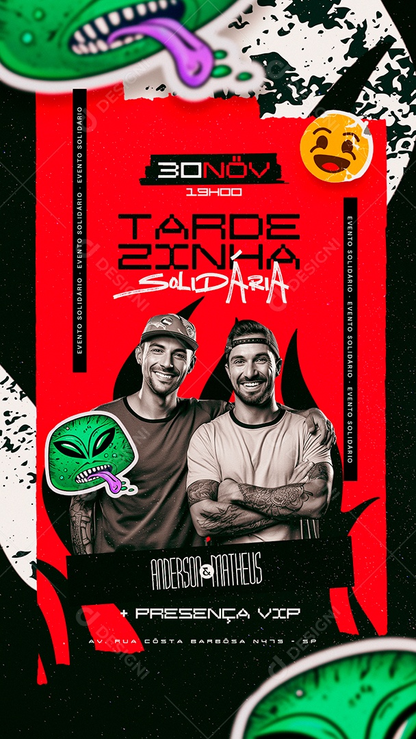 Story Flyer Tardezinha Solidária Anderson & Matheus Social Media PSD Editável