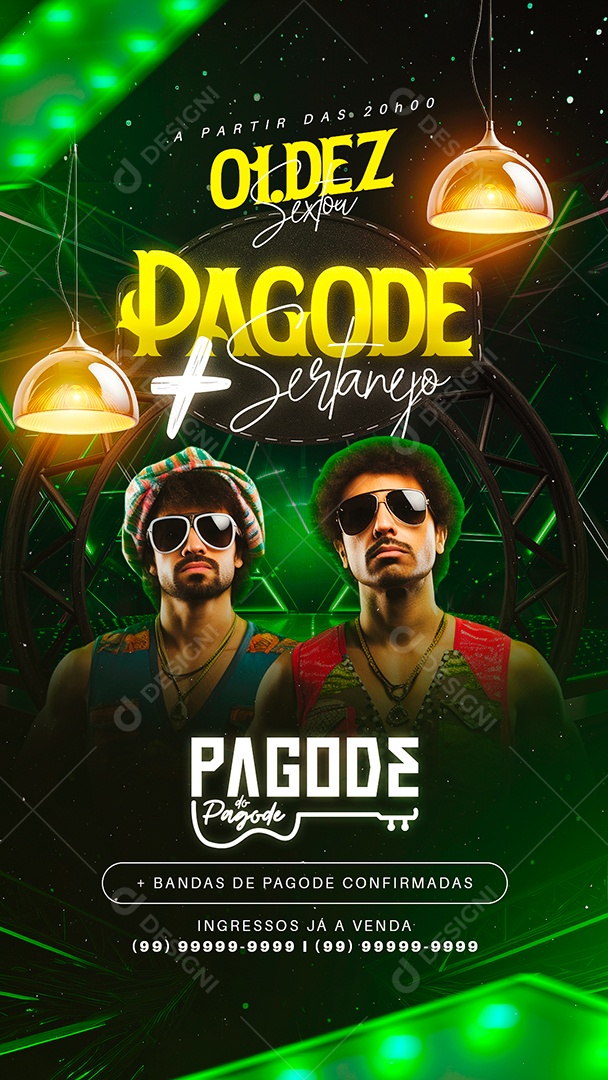 Story Flyer Natal Pagode + Sertanejo Pagode do Pagode Social Media PSD Editável
