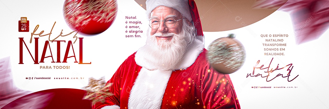 Carrossel Feliz Natal Que o Espírito Natalino Transforme Sonhos em Realidade Social Media PSD Editável